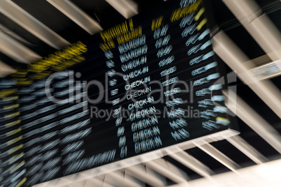 Departures Board at An Airport
