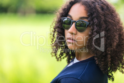 Mixed Race African American Girl Teen Sunglasses