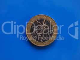 10 francs coin, France over blue