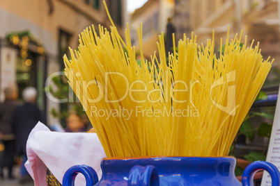 Italian spaghetti in a jar