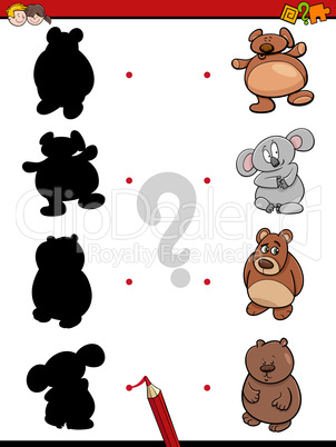 shadow game with bears