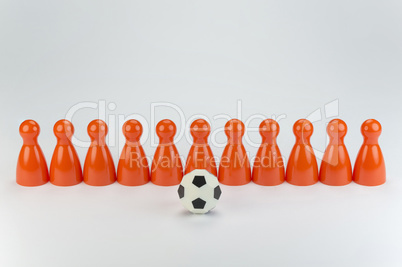 Conceptual orange game pawns