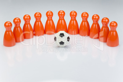 Conceptual orange game pawns