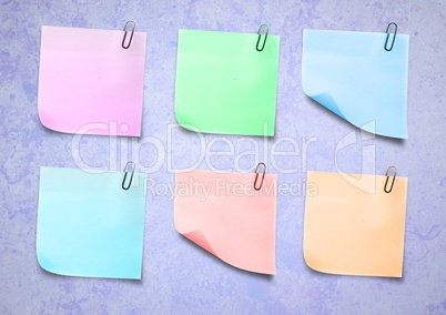Composite image of colored Sticky Note