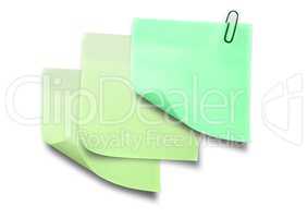 Sticky Notes against a white background