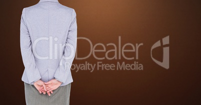 Composite image of Businesswoman Torso against brown background