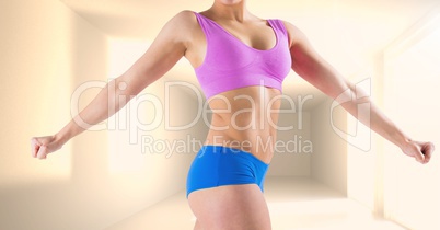 Composite image of Fitness woman Torso