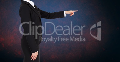 Businesswoman Torso against a black background