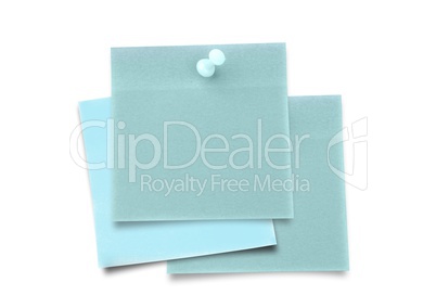 Composite image of blue Sticky Note