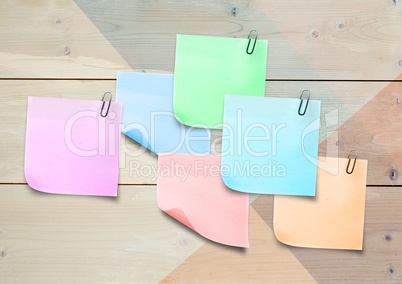 Sticky Notes against a wood background