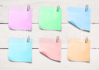 Composite image of colored Sticky Note