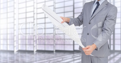 Composite image of businessman Torso