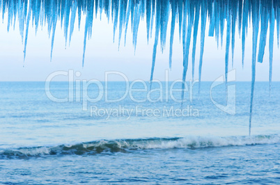 ice icicle, winter, cold, snow, sea