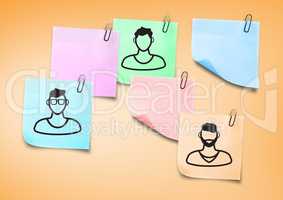 Composite image of Sticky Note People men icons