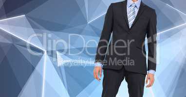 Businessman Torso against digital background