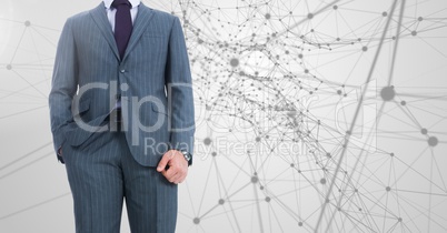 Businessman Torso against digital background