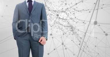 Businessman Torso against digital background