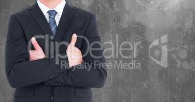 Businessman Torso against a grey background