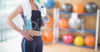 Composite image of woman Fitness Torso