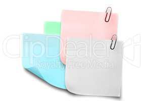 Composite image of Sticky colored Note