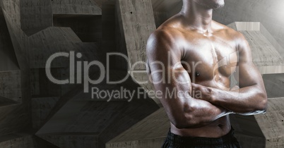 Composite image of Fitness man Torso