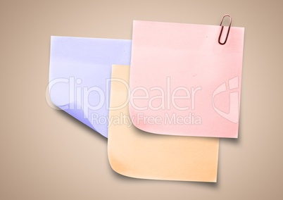 Sticky Note against a neutral brown background