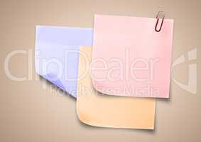 Sticky Note against a neutral brown background