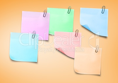 Sticky Note against a neutral orange background