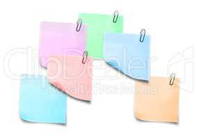 Composite image of colored Sticky Note against white background