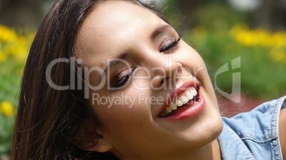 Happy Smiling Female Teenager