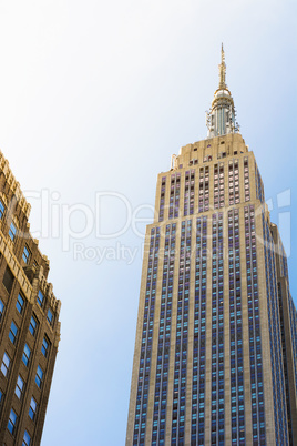 the Empire State Building from bottom