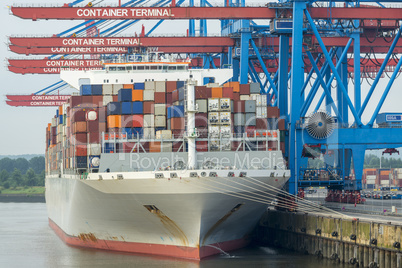 Containerterminal in Hamburg, Deutschland