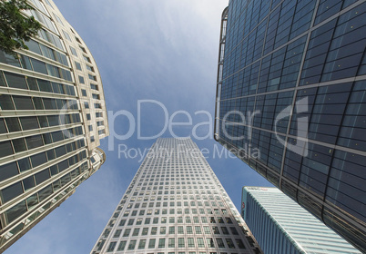 Canary Wharf skyline in London