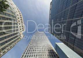 Canary Wharf skyline in London