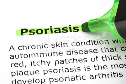 Psoriasis Highlighted With Green Marker