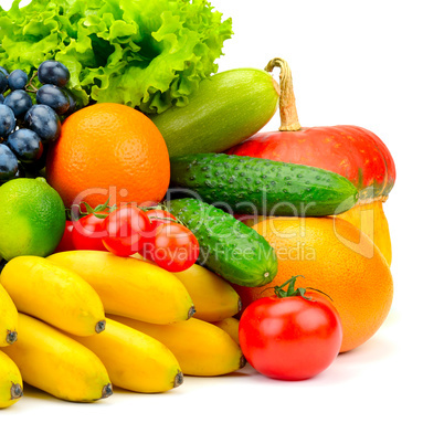 collection fresh fruits and vegetables