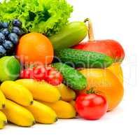 collection fresh fruits and vegetables