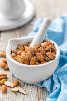 Almond nuts, vegan healthy food, superfood