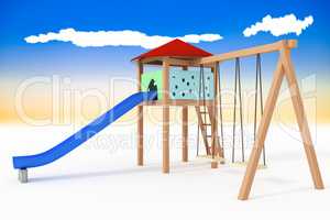 Children's playground, 3d-Illustration