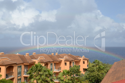 Regenbogen bei Los Cancajos, La Palma