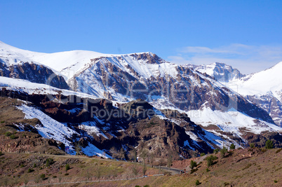 The snowy peaks in Chile