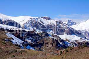 The snowy peaks in Chile