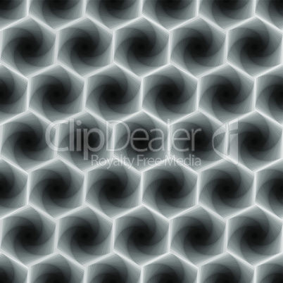 Seamless pattern with grey hexagonal forms