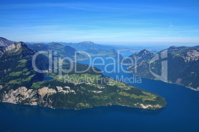 Lake Vierwaldstattersee in summer