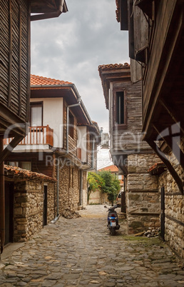 Narrow street and ancient architecture