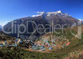 Namche Bazar and mountain