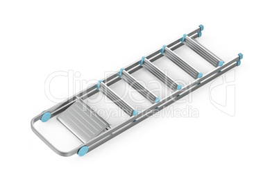 Folded aluminum ladder