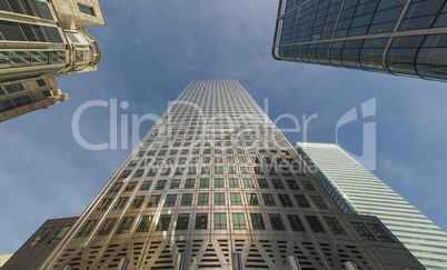 Canary Wharf skyline in London