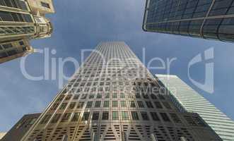 Canary Wharf skyline in London