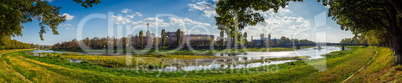 Summer city panorama of Uzhgorod.